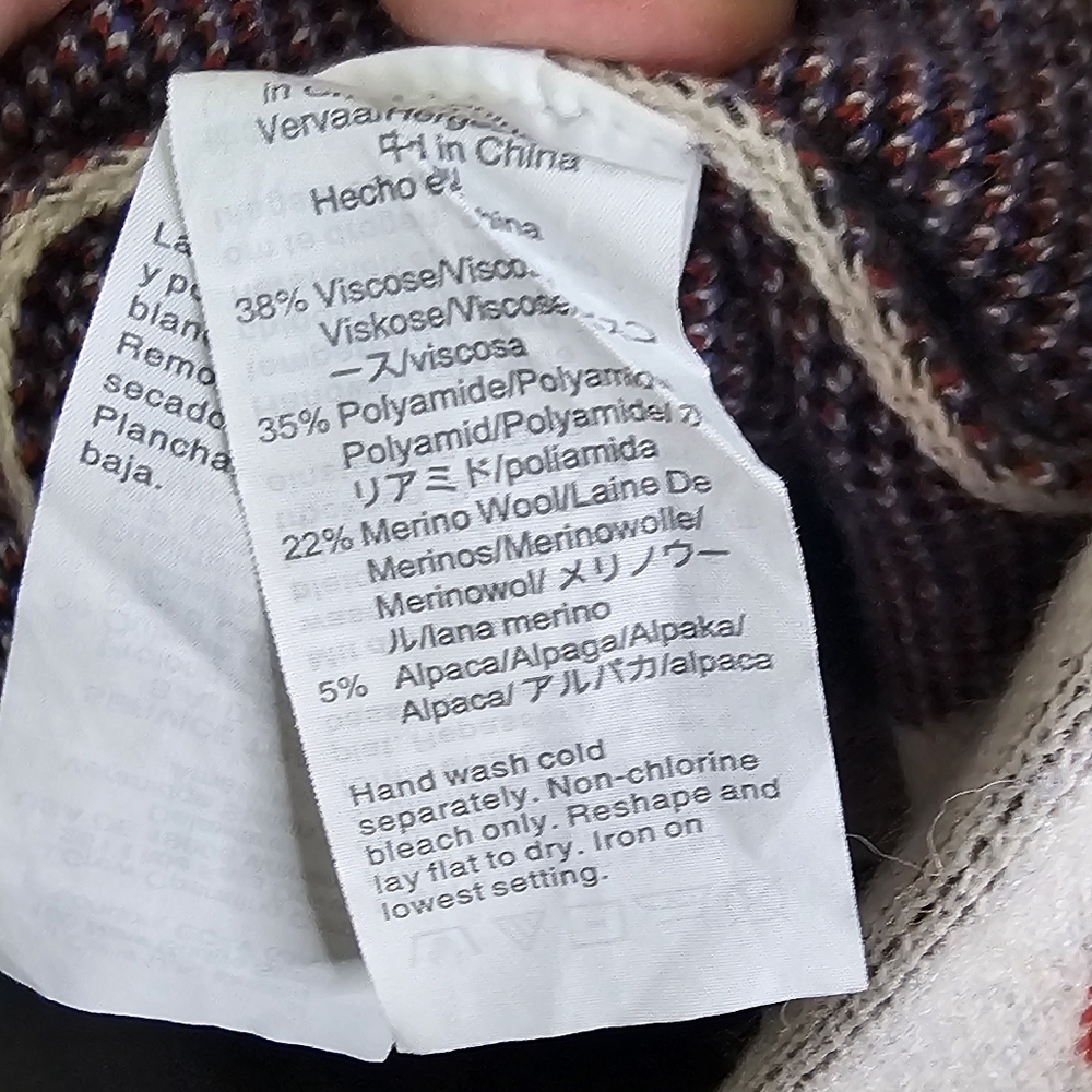 Madewell Cherry Jacquard Pullover Sweater viscose/polyamide/wool/alpaca blend M - Picture 8 of 10